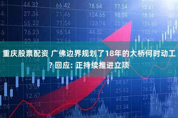 重庆股票配资 广佛边界规划了18年的大桥何时动工? 回应: 正持续推进立项