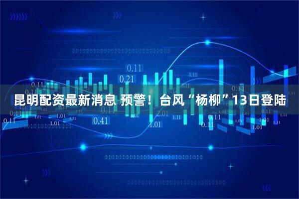 昆明配资最新消息 预警！台风“杨柳”13日登陆
